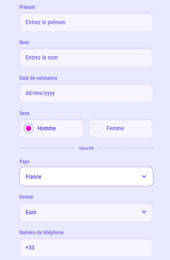 Funbet Casino Registration step 2